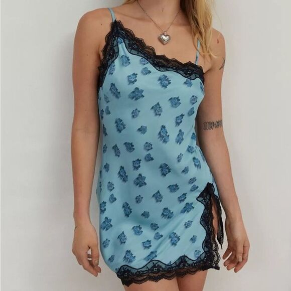 Urban Outfitters Dresses & Skirts - Out From Under Juliette Asymmetrical Satin Slip